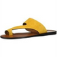 Kenneth Cole New York Palm Slides Toe Loop Flats Feminino Dourado Tamanho 7,5 M