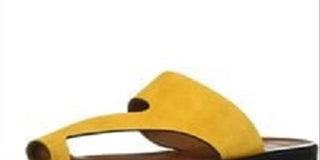 Kenneth Cole New York Palm Slides Toe Loop Flats Feminino Dourado Tamanho 7,5 M