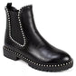 Seven Dials Botas femininas Shelley com tachas pretas tamanho 7 M