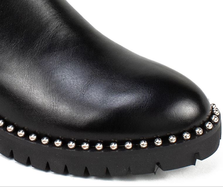 Seven Dials Botas femininas Shelley com tachas pretas tamanho 7 M
