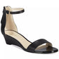 Sandálias femininas Cole Haan Adderly Wedge de duas peças, pretas, tamanho 8,5 B