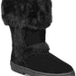 Botas femininas estilo &amp; co para clima frio, tamanho 6 m, pretas