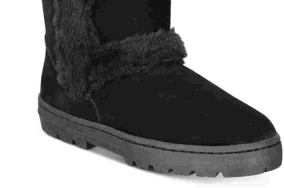 Botas femininas estilo &amp; co para clima frio, tamanho 6 m, pretas