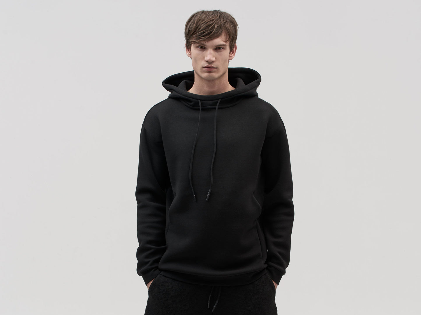 Long Line Hoodie - Black