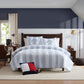 Tommy Hilfiger Berkley Stripe Reversible Tailored Lightweight Comforter Set Blue