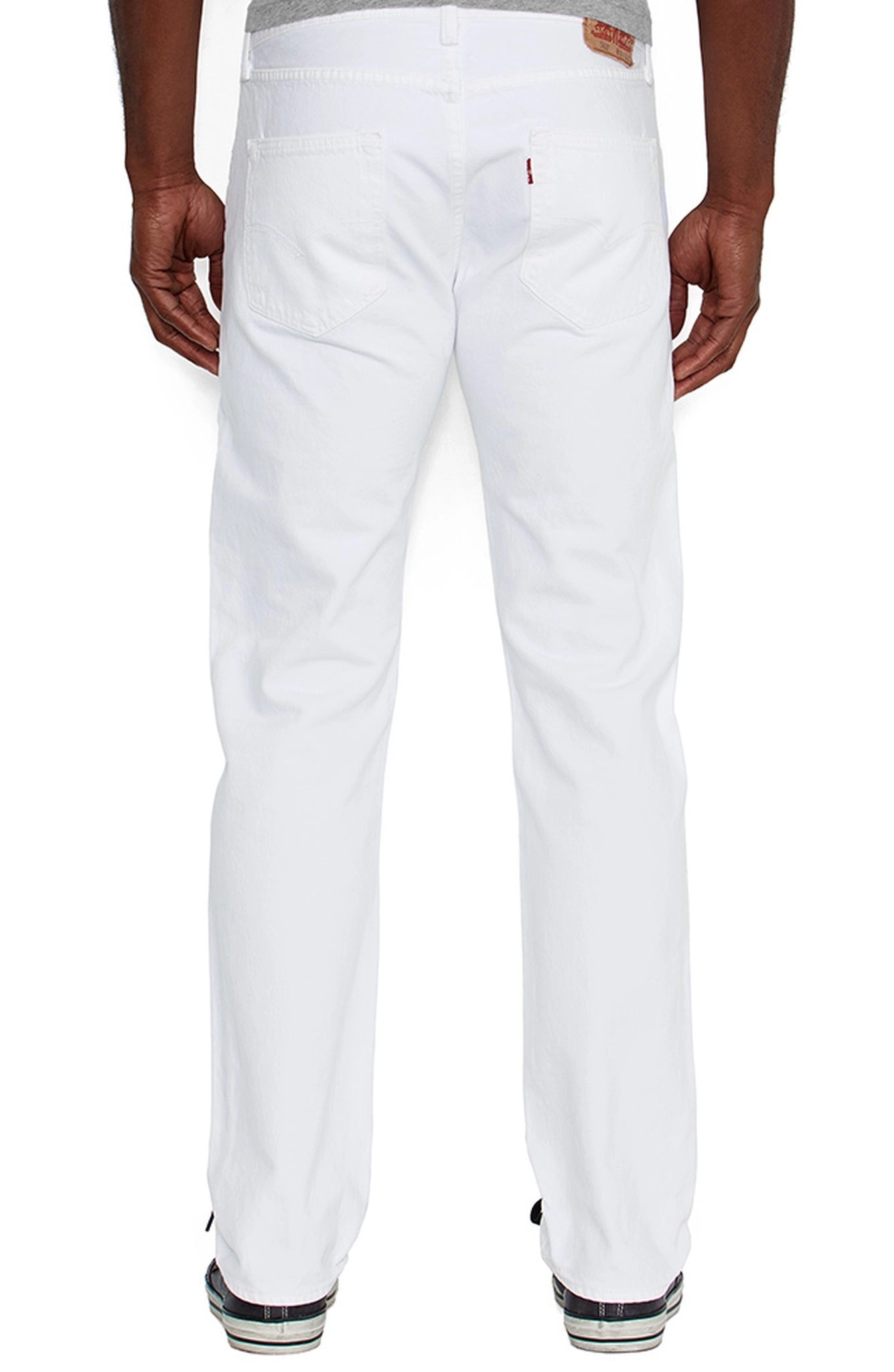 Calça jeans Levi's Straight Fit Masculina Branca Tamanho 31X30