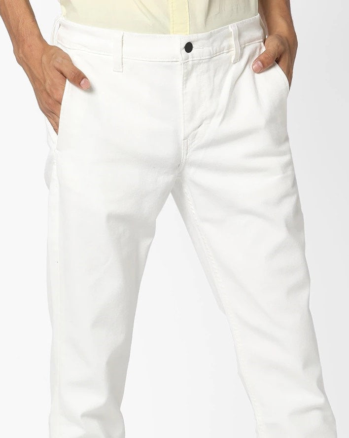 Calça jeans Levi's Straight Fit Masculina Branca Tamanho 31X30