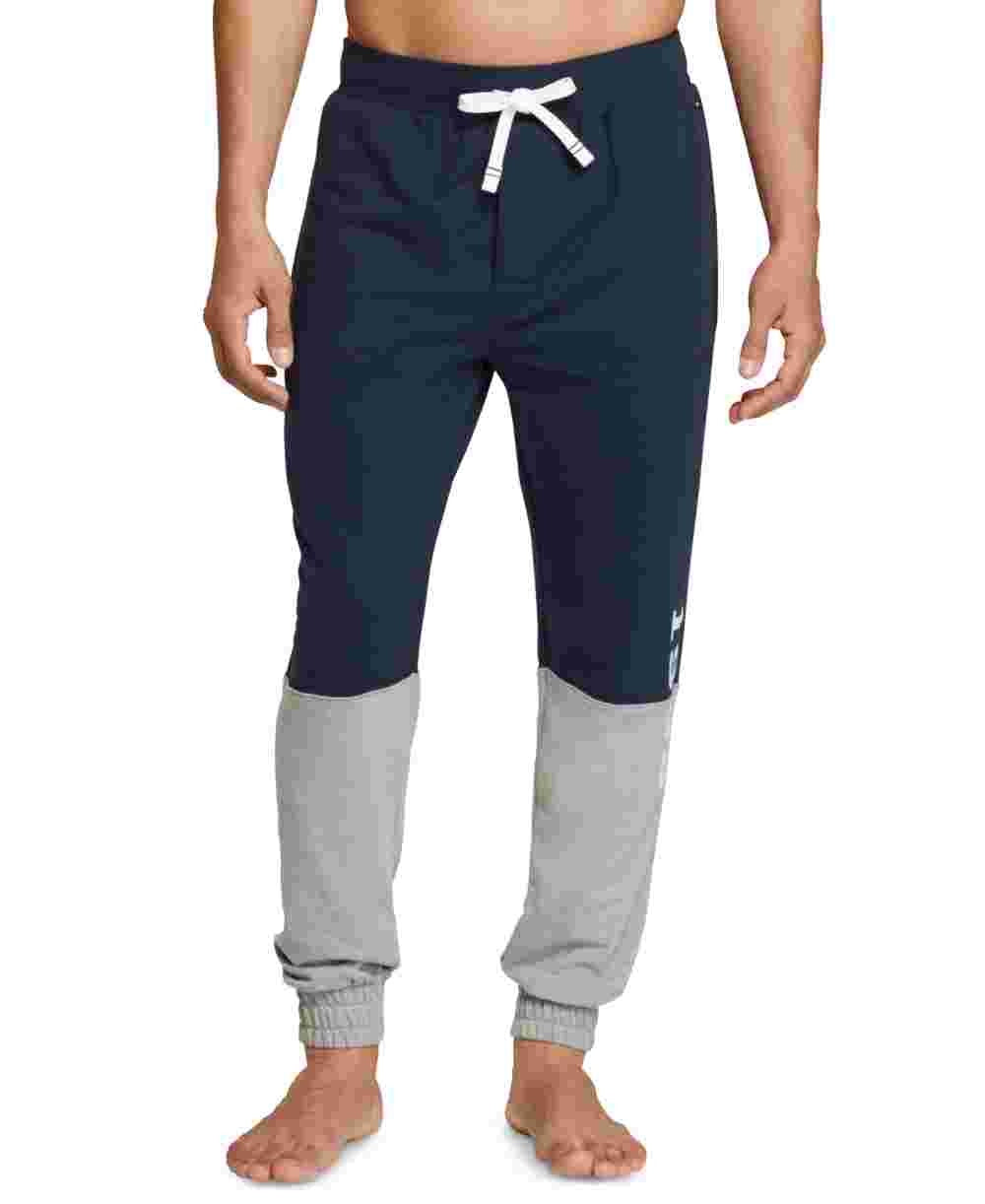 Calça de moletom Tommy Hilfiger Color Block Masculina Azul Marinho Tamanho Grande