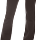 Calças femininas estilo &amp; co bootcut ponte marrom tamanho GG