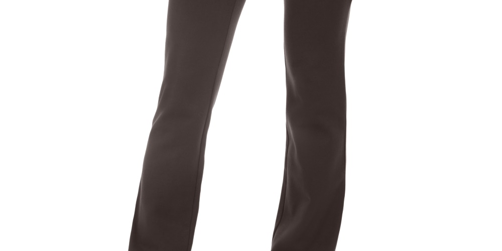 Calças femininas estilo &amp; co bootcut ponte marrom tamanho GG