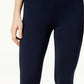 Leggings femininas básicas de cintura média Maison Jules, azul, tamanho pequeno