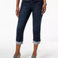 Calça jeans capri feminina Curvy Cuffed Style &amp; Co, azul, tamanho 6