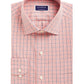 Camisa social masculina Club Room Classic Regular Fit Performance Windowpane Laranja Tamanho 16X34X35