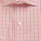Camisa social masculina Club Room Classic Regular Fit Performance Windowpane Laranja Tamanho 16X34X35