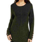 Suéter feminino metálico Alfani preto tamanho X-G