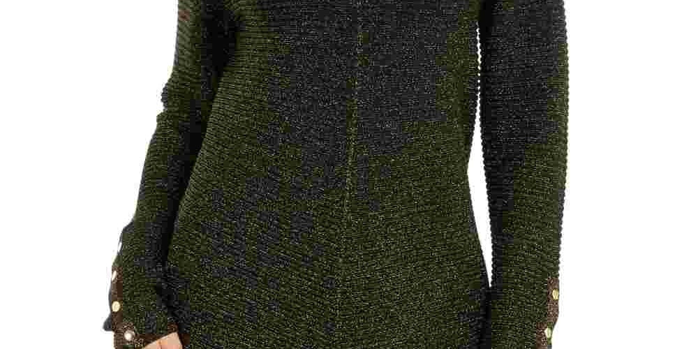 Suéter feminino metálico Alfani preto tamanho X-G