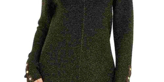 Suéter feminino metálico Alfani preto tamanho X-G