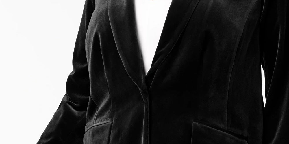 Blazer de veludo plus size feminino INC International Concepts, preto, tamanho 1X