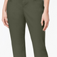 Calça jeans capri feminina estilo curvilíneo, verde, tamanho 8, pequena