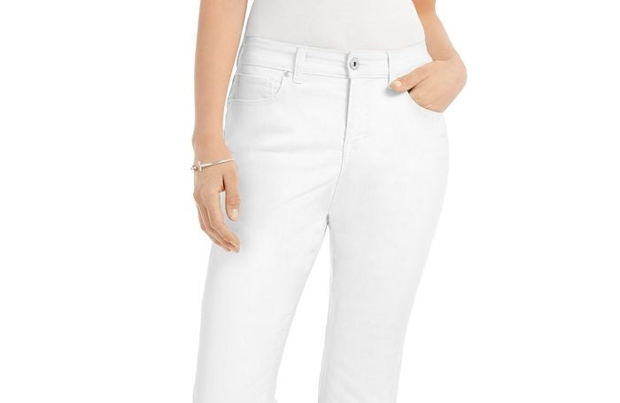 Jeans Capri Curvy-Fit Feminino Estilo &amp; Co Tamanho Natural 14 P