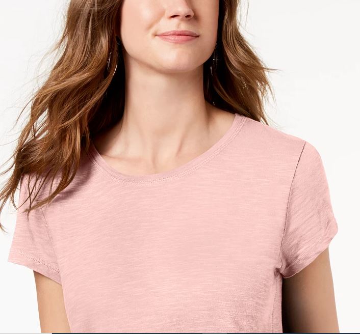 Camiseta feminina estilo lenço rosa tamanho pequeno