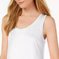 Blusa feminina com decote redondo Maison Jules, branca, tamanho extragrande
