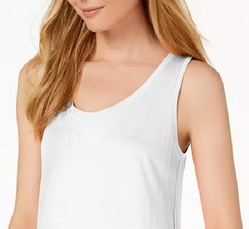 Blusa feminina com decote redondo Maison Jules, branca, tamanho extragrande