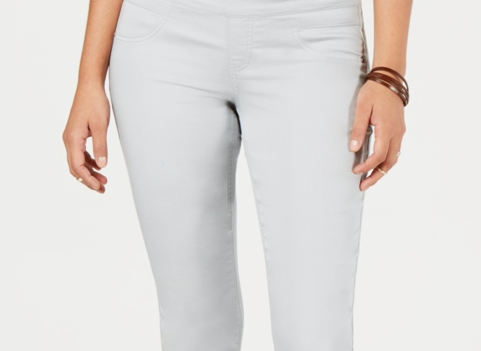 Calça skinny feminina estilo &amp; co com bainha enrolada, tamanho 4, Misty Harbour
