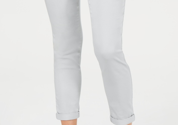 Calça skinny feminina estilo &amp; co com bainha enrolada, tamanho 4, Misty Harbour