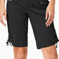 Bermuda cargo feminina com zíper Style &amp; Co, preta, tamanho 18