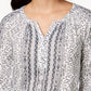 Blusa feminina com decote aberto e manga comprida, estilo &amp; co, branca, tamanho pequeno
