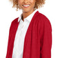 Cardigan feminino Charter Club com frente aberta, vermelho, tamanho X-S