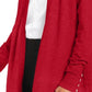 Cardigan feminino Charter Club com frente aberta, vermelho, tamanho X-S