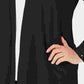 Cardigan feminino Charter Club Pointelle Trim Completer, preto, tamanho 1X