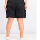 Shorts cargo plus size feminino Style &amp; Co, preto, tamanho 24W