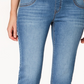Calça jeans capri feminina estilo &amp; co, azul, tamanho pequeno