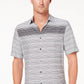 Camisa listrada degradê masculina Alfani preta tamanho grande