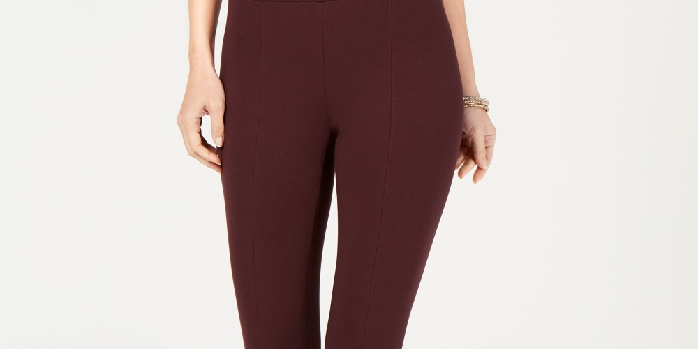 Leggings Alfani Femininas Petite Comfort-Waist Vinho Tamanho PM