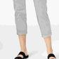 Calça feminina Maison Jules com bolso e zíper, perna reta, bege, tamanho 0