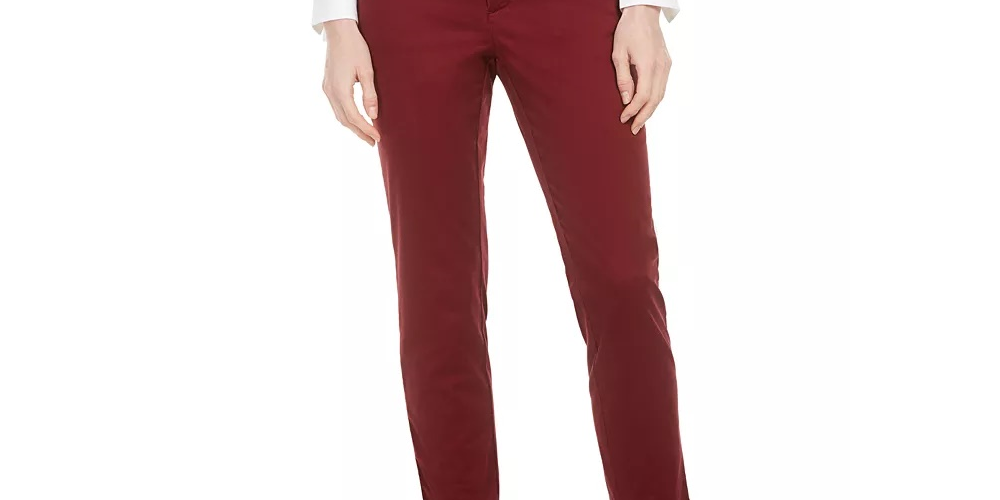 Calça feminina slim Maison Jules preta tamanho 6