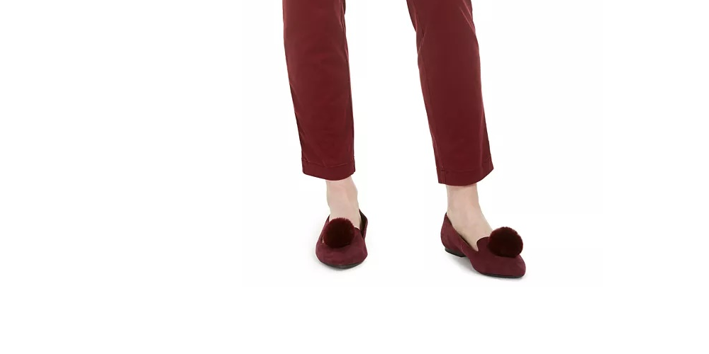 Calça feminina slim Maison Jules preta tamanho 6