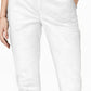 Calça feminina slim Maison Jules, branca, tamanho 0