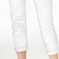 Calça feminina slim Maison Jules, branca, tamanho 0