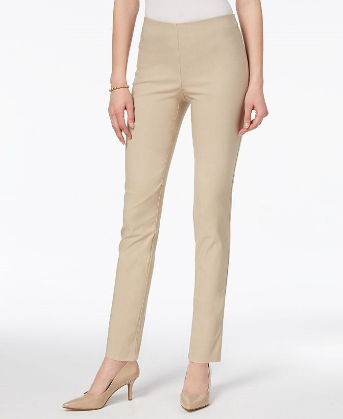 Calça skinny Chelsea Tummy Control feminina Charter Club, tamanho 14, cor mel