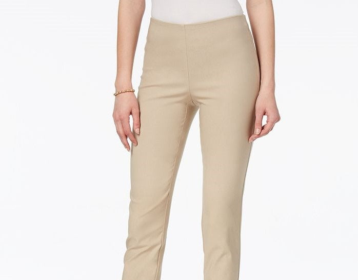 Calça skinny Chelsea Tummy Control feminina Charter Club, tamanho 14, cor mel