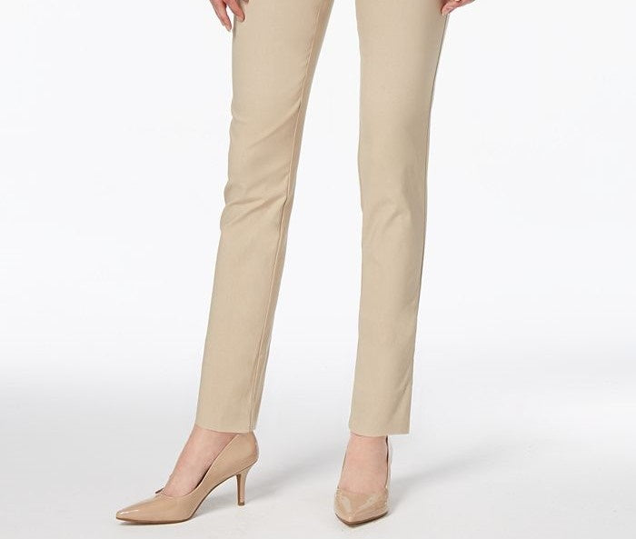 Calça skinny Chelsea Tummy Control feminina Charter Club, tamanho 14, cor mel