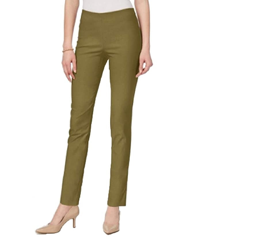 Calça feminina Chelsea Tummy Control Skinny Leg Tornozelo Charter Club Verde Tamanho 8