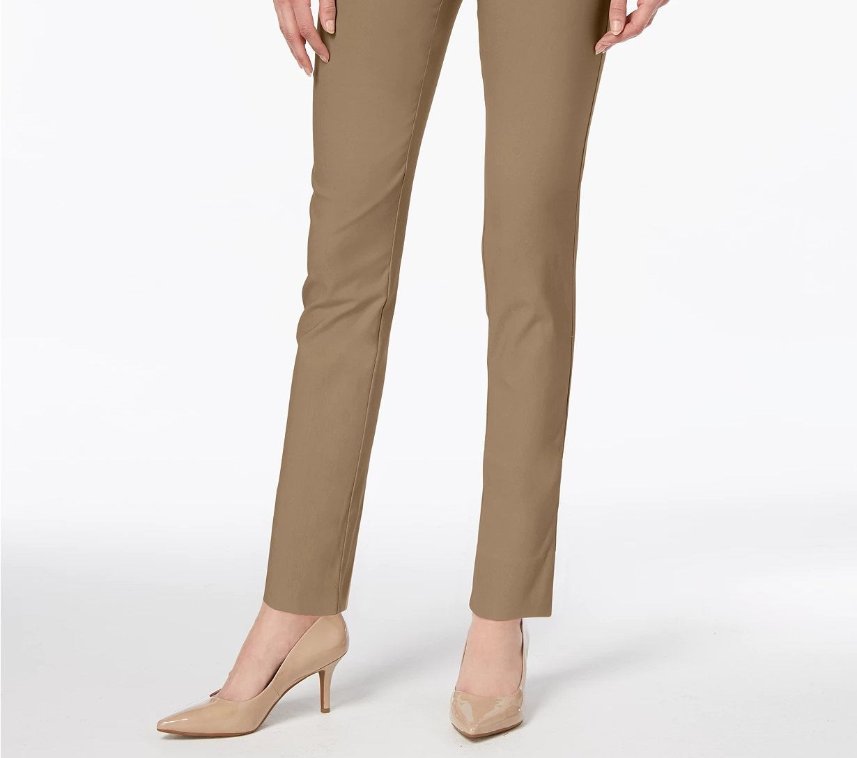 Calça skinny Chelsea Tummy Control feminina Charter Club, tamanho 10, cor mel