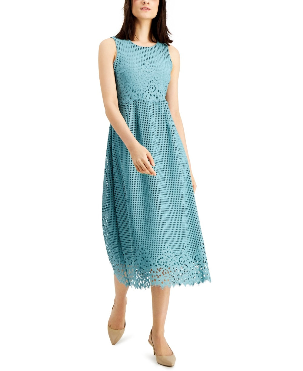 Vestido midi de renda feminino Alfani verde tamanho 12