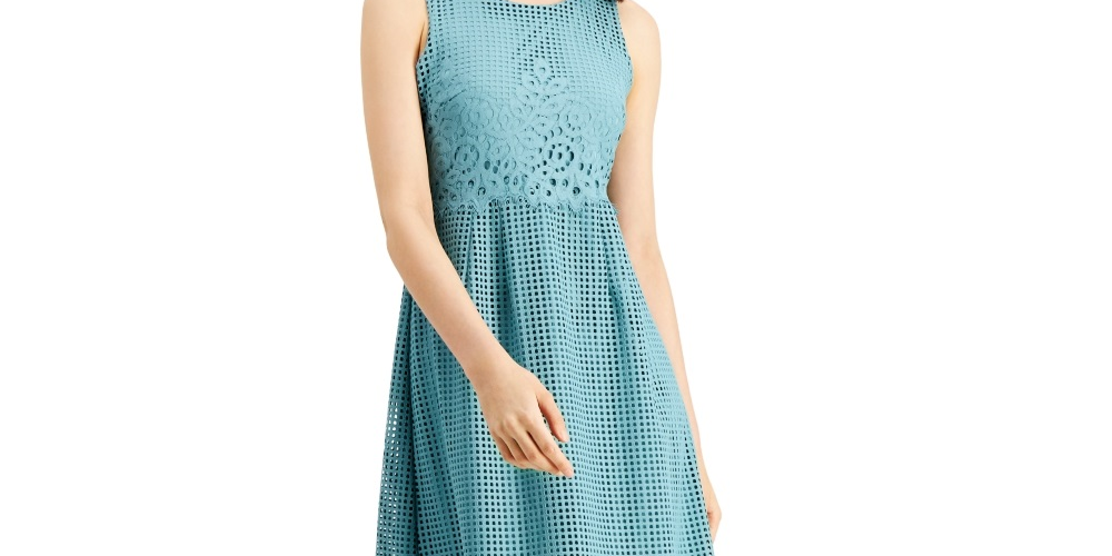 Vestido midi de renda feminino Alfani verde tamanho 12
